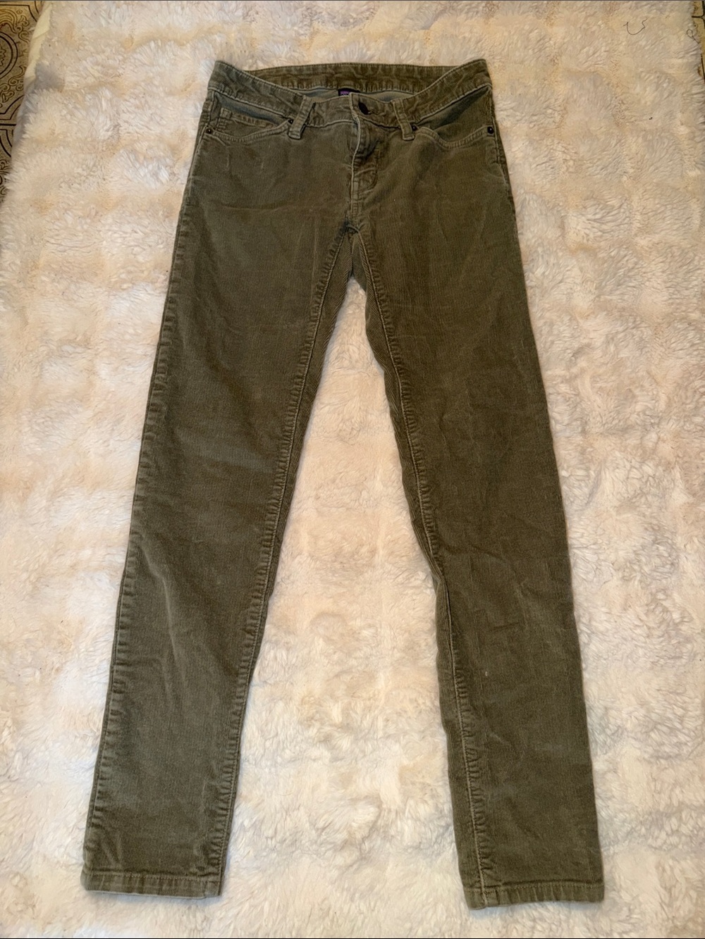 Patagonia Olive Skinny Corduroy Jeans